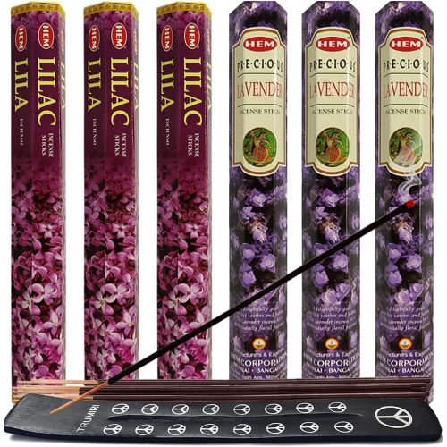  인센스스틱 Lilac & Lavender Incense Sticks & Holder Bundle Variety Pack From Hem Trumiri Insense Inscents Insencents Insence