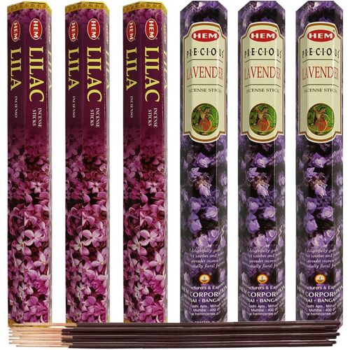  인센스스틱 Lilac & Lavender Incense Sticks & Holder Bundle Variety Pack From Hem Trumiri Insense Inscents Insencents Insence
