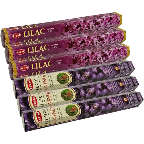  인센스스틱 Lilac & Lavender Incense Sticks & Holder Bundle Variety Pack From Hem Trumiri Insense Inscents Insencents Insence