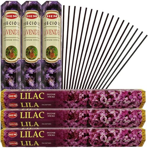  인센스스틱 Lilac & Lavender Incense Sticks & Holder Bundle Variety Pack From Hem Trumiri Insense Inscents Insencents Insence