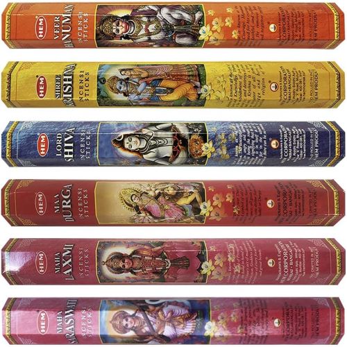  인센스스틱 TRUMIRI Hem Incense Sticks Variety Pack #2 And Incense Stick Holder Bundle With 6 God Series Fragrances