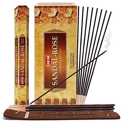  인센스스틱 TRUMIRI Sandal Rose Incense Sticks And Incense Stick Holder Bundle Insence Insense Hem Incense Sticks