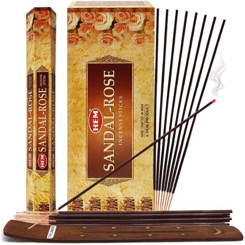  인센스스틱 TRUMIRI Sandal Rose Incense Sticks And Incense Stick Holder Bundle Insence Insense Hem Incense Sticks