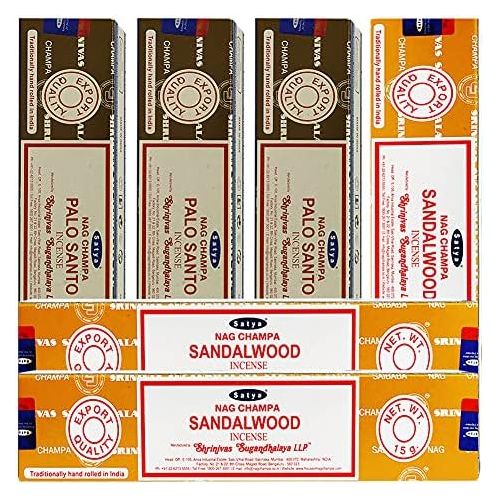  인센스스틱 Palo Santo Sandalwood Incense Sticks & Holder Bundle Variety Pack From House Of Nag Champa Incense Sticks And Trumiri