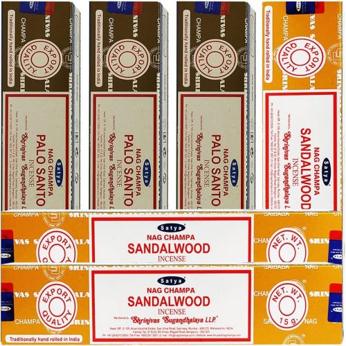  인센스스틱 Palo Santo Sandalwood Incense Sticks & Holder Bundle Variety Pack From House Of Nag Champa Incense Sticks And Trumiri