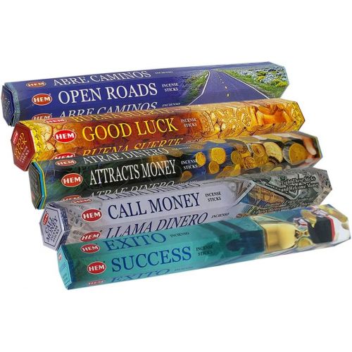  인센스스틱 TRUMIRI Hem Incense Sticks Variety Pack #5 And Incense Stick Holder Bundle With 5 Money And Success Themed Fragrances