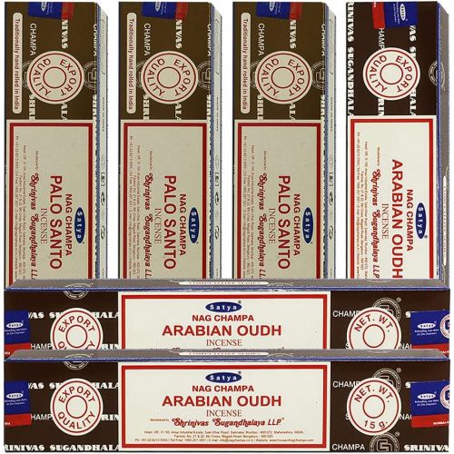  인센스스틱 Palo Santo Arabian Oudh Incense Sticks & Holder Bundle Variety Pack From House Of Nag Champa Incense Sticks And Trumiri