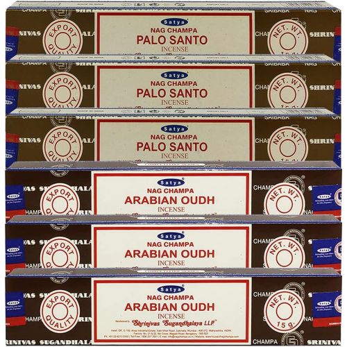  인센스스틱 Palo Santo Arabian Oudh Incense Sticks & Holder Bundle Variety Pack From House Of Nag Champa Incense Sticks And Trumiri