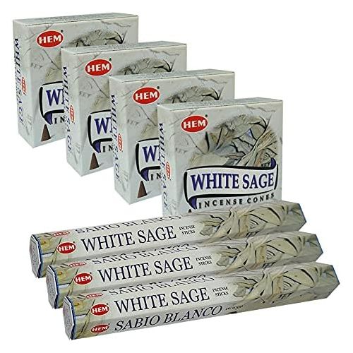  인센스스틱 TRUMIRI White Sage Incense sticks and cone incense holder variety pack bundle insence insense inscents insienso