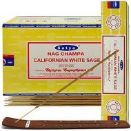 인센스스틱 TRUMIRI California White Sage Incense Sticks And Incense Stick Holder Bundle Insence Insense Satya Incense