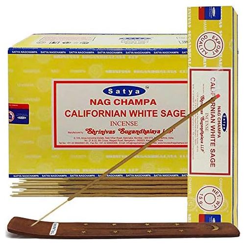  인센스스틱 TRUMIRI California White Sage Incense Sticks And Incense Stick Holder Bundle Insence Insense Satya Incense