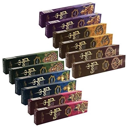  인센스스틱 TRUMIRI God Series Incense Sticks Variety Pack And Incense Stick Holder Bundle 6 Fragrances