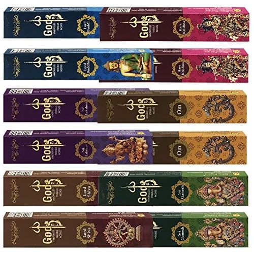  인센스스틱 TRUMIRI God Series Incense Sticks Variety Pack And Incense Stick Holder Bundle 6 Fragrances