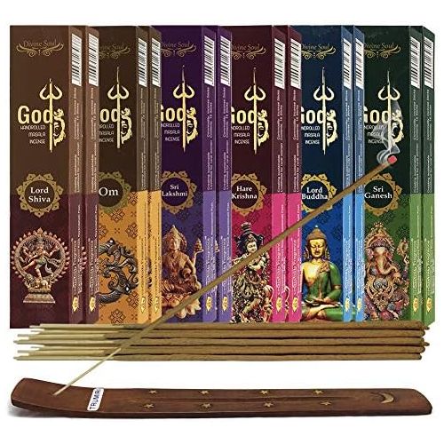  인센스스틱 TRUMIRI God Series Incense Sticks Variety Pack And Incense Stick Holder Bundle 6 Fragrances