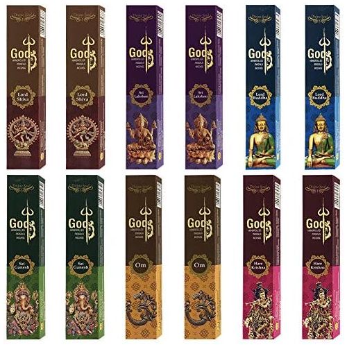  인센스스틱 TRUMIRI God Series Incense Sticks Variety Pack And Incense Stick Holder Bundle 6 Fragrances
