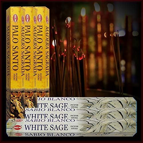  인센스스틱 TRUMIRI White Sage Incense Sticks And Palo Santo Incense Sticks With Incense Holder Bundle For Smudging And Home Fragrance