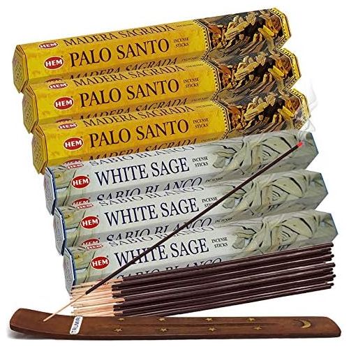  인센스스틱 TRUMIRI White Sage Incense Sticks And Palo Santo Incense Sticks With Incense Holder Bundle For Smudging And Home Fragrance
