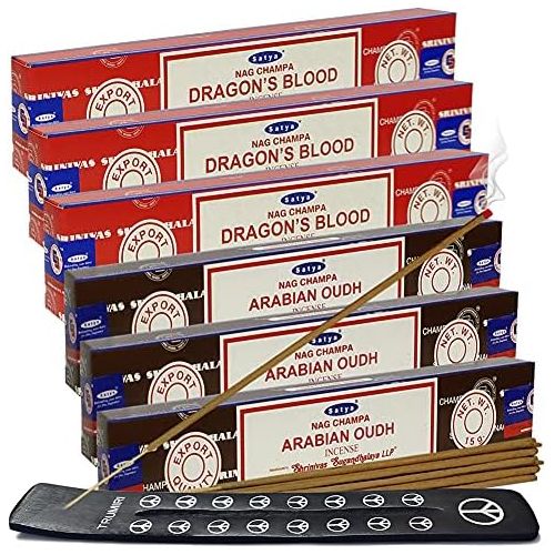  인센스스틱 Dragons Blood Arabian Oudh Incense Sticks & Holder Bundle Variety Pack From House Of Nag Champa Incense Sticks And Trumiri