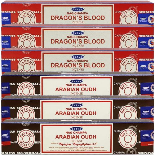  인센스스틱 Dragons Blood Arabian Oudh Incense Sticks & Holder Bundle Variety Pack From House Of Nag Champa Incense Sticks And Trumiri