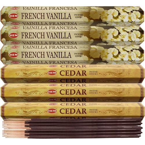  인센스스틱 TRUMIRI French Vanilla Incense Sticks And Cedar Incense Sticks With Incense Holder Bundle For Home Fragrance And Spiritual Decor