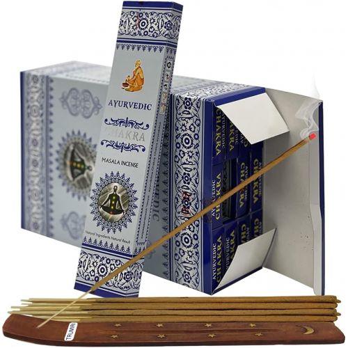  인센스스틱 TRUMIRI Chakra Incense Sticks And Holder Bundle Ayurvedic Hand Made Insence Insense