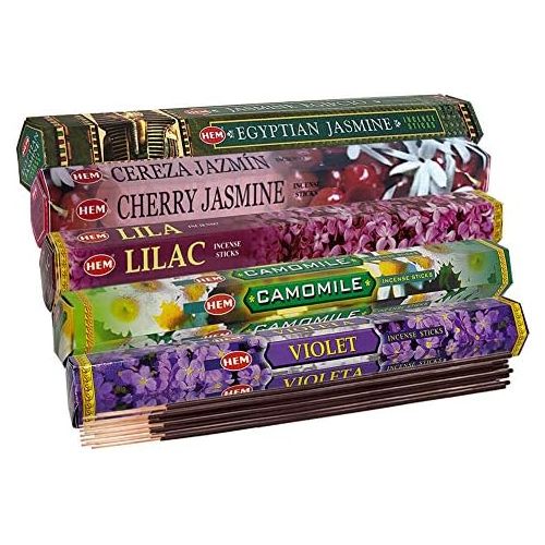  인센스스틱 TRUMIRI Hem Incense Sticks Variety Pack #13 And Incense Stick Holder Bundle With 5 Popular Floral Fragrances