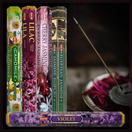  인센스스틱 TRUMIRI Hem Incense Sticks Variety Pack #13 And Incense Stick Holder Bundle With 5 Popular Floral Fragrances