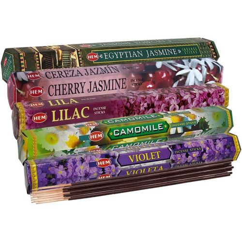  인센스스틱 TRUMIRI Hem Incense Sticks Variety Pack #13 And Incense Stick Holder Bundle With 5 Popular Floral Fragrances