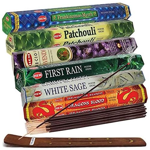  인센스스틱 TRUMIRI Hem Incense Sticks Variety Pack #23 And Incense Stick Holder Bundle With 6 Most Liked Fragrances