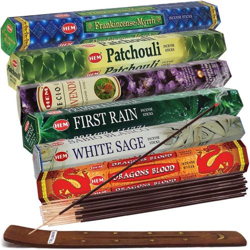  인센스스틱 TRUMIRI Hem Incense Sticks Variety Pack #23 And Incense Stick Holder Bundle With 6 Most Liked Fragrances