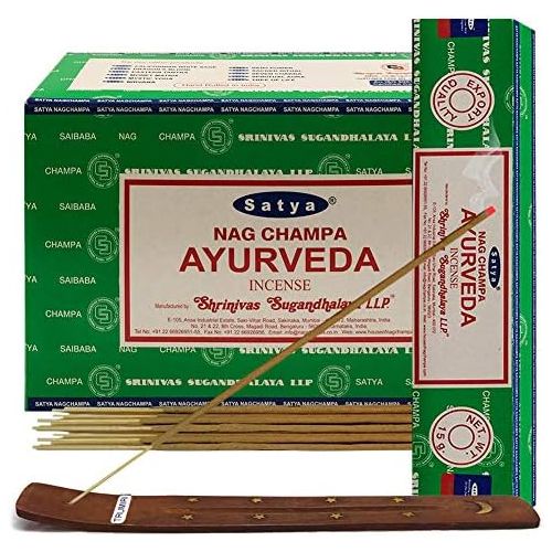  인센스스틱 TRUMIRI Ayurveda Incense Sticks And Incense Stick Holder Bundle Insence Insense Satya Incense