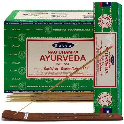  인센스스틱 TRUMIRI Ayurveda Incense Sticks And Incense Stick Holder Bundle Insence Insense Satya Incense