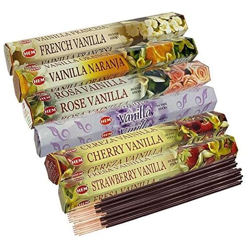  인센스스틱 TRUMIRI Hem Incense Sticks Variety Pack #18 And Incense Stick Holder Bundle With 6 Vanilla Fragrances