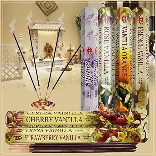 인센스스틱 TRUMIRI Hem Incense Sticks Variety Pack #18 And Incense Stick Holder Bundle With 6 Vanilla Fragrances