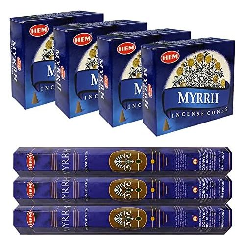  인센스스틱 TRUMIRI Myrrh Incense sticks and cone incense holder variety pack bundle insence insense inscents insienso