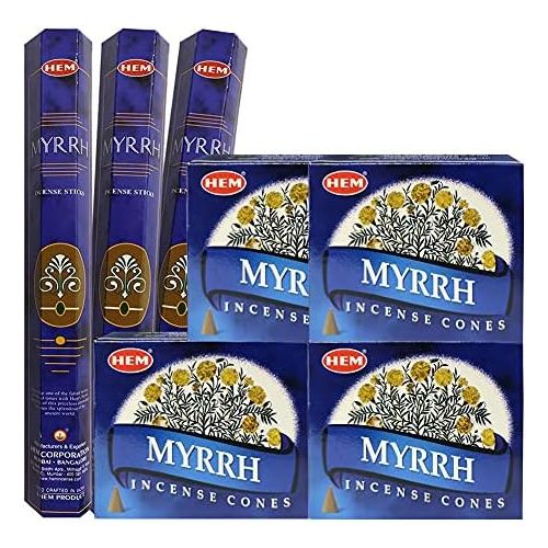  인센스스틱 TRUMIRI Myrrh Incense sticks and cone incense holder variety pack bundle insence insense inscents insienso