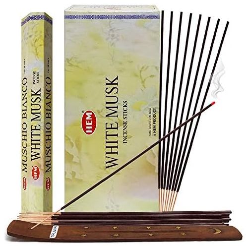  인센스스틱 TRUMIRI White Musk Incense Sticks And Incense Stick Holder Bundle Insence Insense Hem Incense Sticks