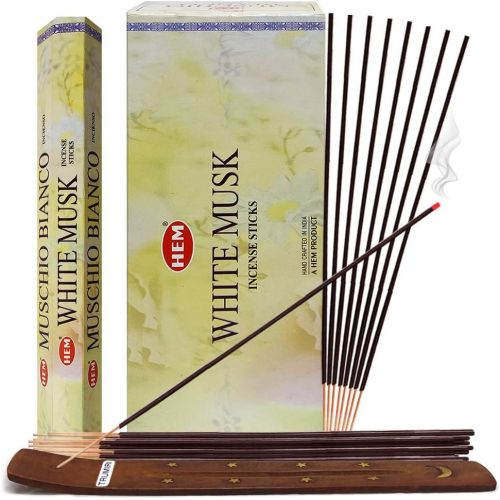  인센스스틱 TRUMIRI White Musk Incense Sticks And Incense Stick Holder Bundle Insence Insense Hem Incense Sticks