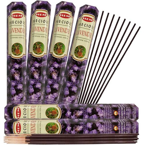  인센스스틱 TRUMIRI Incense Stick Holder Bundle with Hem Precious Lavender 20g Incense Sticks - Pack of 6 (Approx 120 Sticks)