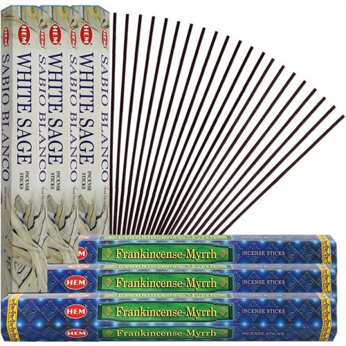  인센스스틱 TRUMIRI White Sage Incense Sticks And Frankincense & Myrrh Incense Sticks With Incense Holder Bundle For Smudging And Home Fragrance