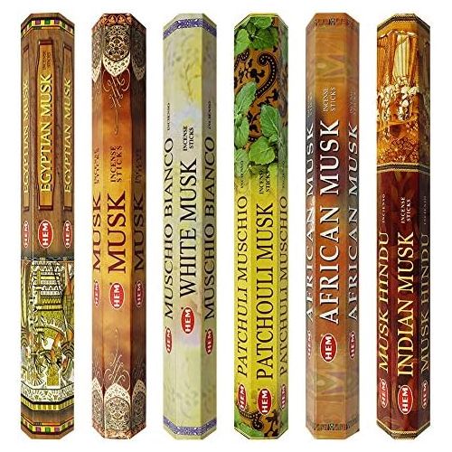  인센스스틱 TRUMIRI Hem Incense Sticks Variety Pack #17 And Incense Stick Holder Bundle With 6 Musk Fragrances