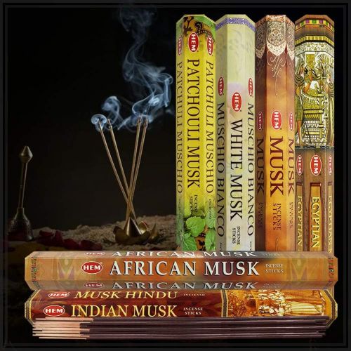  인센스스틱 TRUMIRI Hem Incense Sticks Variety Pack #17 And Incense Stick Holder Bundle With 6 Musk Fragrances