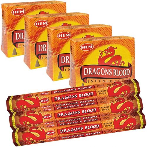  인센스스틱 TRUMIRI Dragons Blood Incense sticks and cone incense holder variety pack bundle insence insense inscents insienso