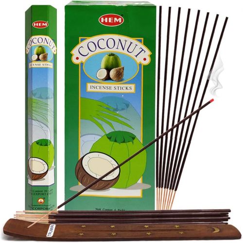  인센스스틱 TRUMIRI Coconut Incense Sticks And Incense Stick Holder Bundle Insence Insense Hem Incense Sticks