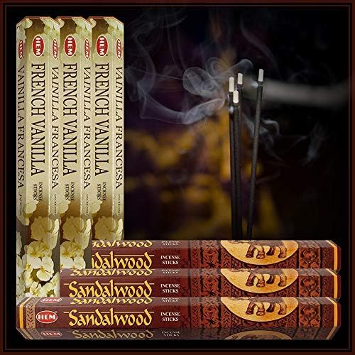  인센스스틱 TRUMIRI Sandalwood Incense Sticks And French Vanilla Incense Sticks With Incense Holder Bundle For Home Fragrance And Spiritual Decor