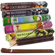 인센스스틱 TRUMIRI Hem Incense Sticks Variety Pack #11 And Incense Stick Holder Bundle With 5 Unique Fruity Fragrances
