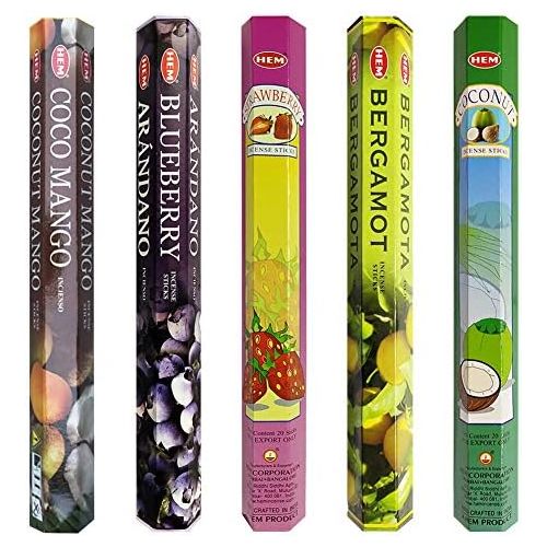  인센스스틱 TRUMIRI Hem Incense Sticks Variety Pack #11 And Incense Stick Holder Bundle With 5 Unique Fruity Fragrances