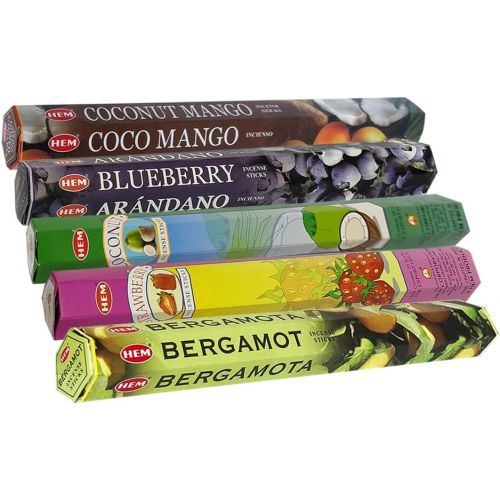  인센스스틱 TRUMIRI Hem Incense Sticks Variety Pack #11 And Incense Stick Holder Bundle With 5 Unique Fruity Fragrances