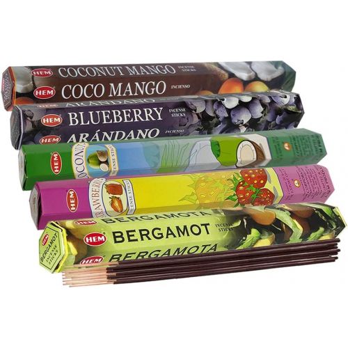  인센스스틱 TRUMIRI Hem Incense Sticks Variety Pack #11 And Incense Stick Holder Bundle With 5 Unique Fruity Fragrances