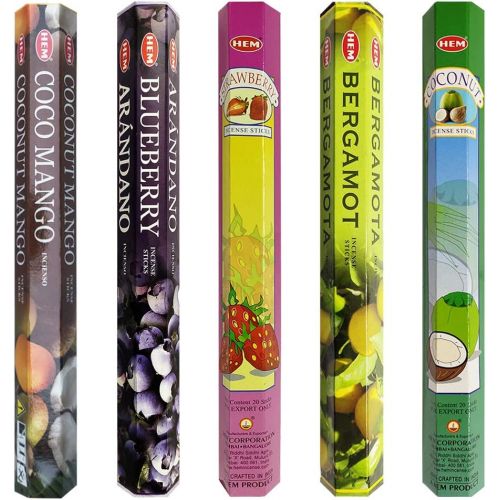  인센스스틱 TRUMIRI Hem Incense Sticks Variety Pack #11 And Incense Stick Holder Bundle With 5 Unique Fruity Fragrances